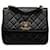 Chanel Aba quadrada preta acolchoada em pele de cordeiro XL Preto Couro  ref.1121602