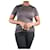 Autre Marque T-shirt grigia in maglia con dettaglio cravatta - taglia L Grigio Seta  ref.1121895