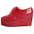 Junya Watanabe Red wedged platform shoes Leather  ref.1121917
