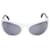 Autre Marque Weiße Sonnenbrille mit roten Bügeln  ref.1121924