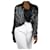 Dries Van Noten Black long-sleeved printed blouse - size FR 38 Viscose  ref.1121932
