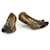TOD'S Square toe Gommino Taupe Suede Beaded Ballerinas Flat Elastic Shoes Rubber Soles 36,5  ref.1122262