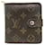 Louis Vuitton Compact zip Brown Cloth  ref.1122298