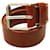 Isabel Marant Cinturón de cintura para mujer con hebilla rectangular en tono plateado de cuero marrón M Castaño  ref.1122311