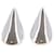 Autre Marque NON SIGNE / UNSIGNED  Earrings T.  silver Silvery  ref.1123263