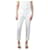 Autre Marque Calças brancas com cintura elástica - tamanho UK 12 Branco Algodão  ref.1123378