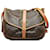 Louis Vuitton Brown Monogram Saumur 35 Leather Cloth  ref.1123541