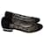 Ballerines Chanel Lace CC Cap Toe en polyester noir  ref.1123881