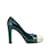 Zapatos de salón Chanel de charol bicolor Verde  ref.1124604