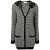 Gestreifter Woll-Cardigan von Moschino Schwarz Weiß Sand