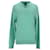 Tommy Hilfiger Suéter masculino de algodão e seda com decote em V Verde  ref.1124732
