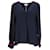Tommy Hilfiger Womens Regular Fit Long Sleeve Blouse Navy blue Viscose Cellulose fibre  ref.1124841