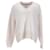 Tommy Hilfiger Slouchy Damen-Pullover aus Alpaka-Mischung mit V-Ausschnitt in cremefarbenem Acryl Weiß Roh  ref.1124869