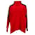 Tommy Hilfiger Damenpullover mit Streifenärmeln und Stehkragen Rot Baumwolle  ref.1125030