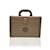 Fendi vintage Beige Monogram Canvas Train Case Beauty Bag Sac à main Toile  ref.1125032