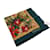 Gucci Lenço maxi vintage de lã verde e seda grande xale floral  ref.1125046