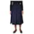 Autre Marque Navy pleated midi skirt - size UK 16 Blue Wool  ref.1125101