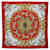 Hermès Lenço de seda Hermes vermelho Luna Park Pano  ref.1125157