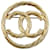 Broche Chanel Oro CC Dorado Metal Chapado en oro  ref.1125206