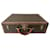 Louis Vuitton Monogram bisten suitcase 50 Brown Leather Cloth Metal  ref.1125517
