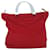 Tote Prada Tessuto Synthétique Rouge  ref.1125569