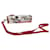 Christian Dior Mini Pouch Canvas Bianco Rosso Auth 59093 Tela  ref.1126150