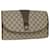 GUCCI GG Supreme Web Sherry Line Clutch Bag Rot Beige 156 01 031 Auth bs9677  ref.1126198
