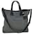 PRADA Hand Bag Coated Canvas 2way Gray Auth ac2375 Grey Cloth  ref.1126213