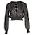 Blusa corta de punto Chanel en lana negra Negro  ref.1126476