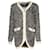 Chanel Metallic-Tweed-Cardigan aus schwarzer Wolle  ref.1126479