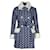 Timeless Abrigo Chanel de botonadura larga forrada en lana azul  ref.1126494