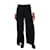 Autre Marque Pantalón superpuesto negro - talla UK 12 Acetato  ref.1126561