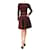 Alaïa Vestido marrom com mistura de lã - tamanho UK 10 Vermelho  ref.1126562