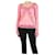 Dolce & Gabbana Rosafarbene, transparente Bluse mit Spitzenbesatz – Größe UK 12 Pink Seide  ref.1126577