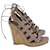 Aquazzura Lace-Up Amazon Wedge Sandals in Beige Calfskin Leather Pony-style calfskin  ref.1127037
