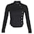Autre Marque Max Mara Weekend Asymmetrische Knopfbluse aus schwarzer Baumwolle  ref.1127043