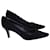 Zapatos de salón Manolo Blahnik con punta en ante negro Suecia  ref.1127064