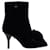 Chanel Ankle Boots mit Blumendetail aus schwarzem Samt Schweden  ref.1127067
