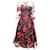 Oscar de la Renta Robe Florale à Paillettes en Coton Noir  ref.1127091