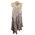 Zimmermann Cavalier Plaid Asymmetric Dress in Beige Silk  ref.1127109