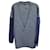 Suéter Etro com frente em V em dois tons em lã azul e caxemira  ref.1127124