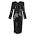 RARO Chanel Karl Lagerfelds 1Colección st RTW Traje de chaqueta y falda de lentejuelas negras FR 42 Negro Seda Sintético  ref.1127552
