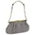 PRADA Gamaguchi Chain Shoulder Bag Leather Gray Auth ar10648b Grey  ref.1127707