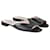 Prada Slide com detalhes do logotipo preto plano Couro  ref.1127939