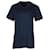 T-shirt Balmain à motif brodé en coton bleu marine  ref.1128205