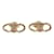 Céline Triomphe Gourmet Stud Earrings  460BL6Bra.35or Golden Metal  ref.1128313