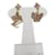 Louis Vuitton Brincos de argola Loulougram M00787 Dourado Metal  ref.1128317