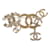 Chanel CC Rhinestone Brooch Golden Metal  ref.1128325