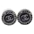 Chanel Orecchini a bottone a catena rotonda CC Nero Plastica  ref.1128327