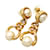 Dior brincos de pérolas Dourado Metal  ref.1128418